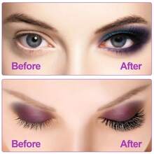 自然纖長 交叉款假睫毛 - 黑色 - 查看 4