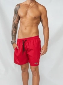 Men Shorts - 紅色 - 查看 1