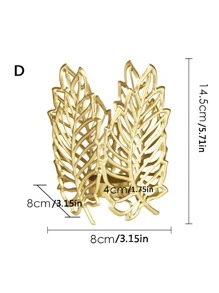 1 Miếng Kim loại vàng Cây Thiết kế lá Chân nến Đối với Nhà  Đồ trang trí , Phòng khách , Ăn uống Bàn - Vàng - Xem 9