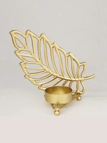 1 Miếng Kim loại vàng Cây Thiết kế lá Chân nến Đối với Nhà  Đồ trang trí , Phòng khách , Ăn uống Bàn - Vàng - Xem 5