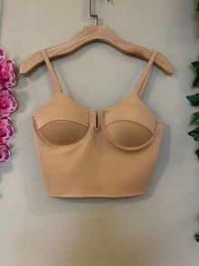 Women Tank Tops & Camis - Khaki - View 1