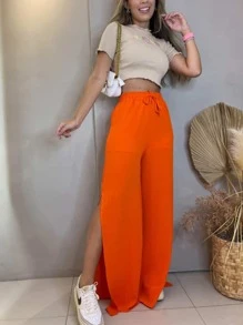 Women Pants - Orange - View 2