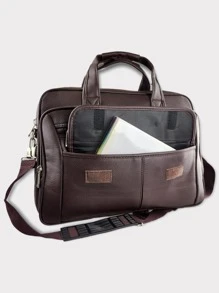 Men Briefcase - 咖啡棕 - 查看 9