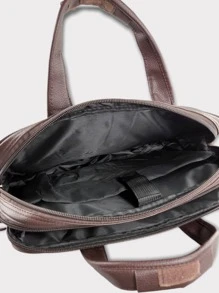 Men Briefcase - 咖啡棕 - 查看 7