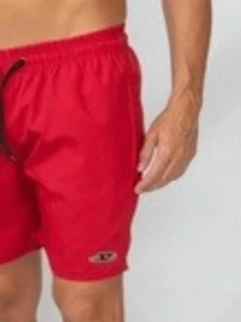Men Shorts - 紅色 - 查看 2