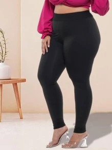 Plus Size Leggings - Negro - Ver 1