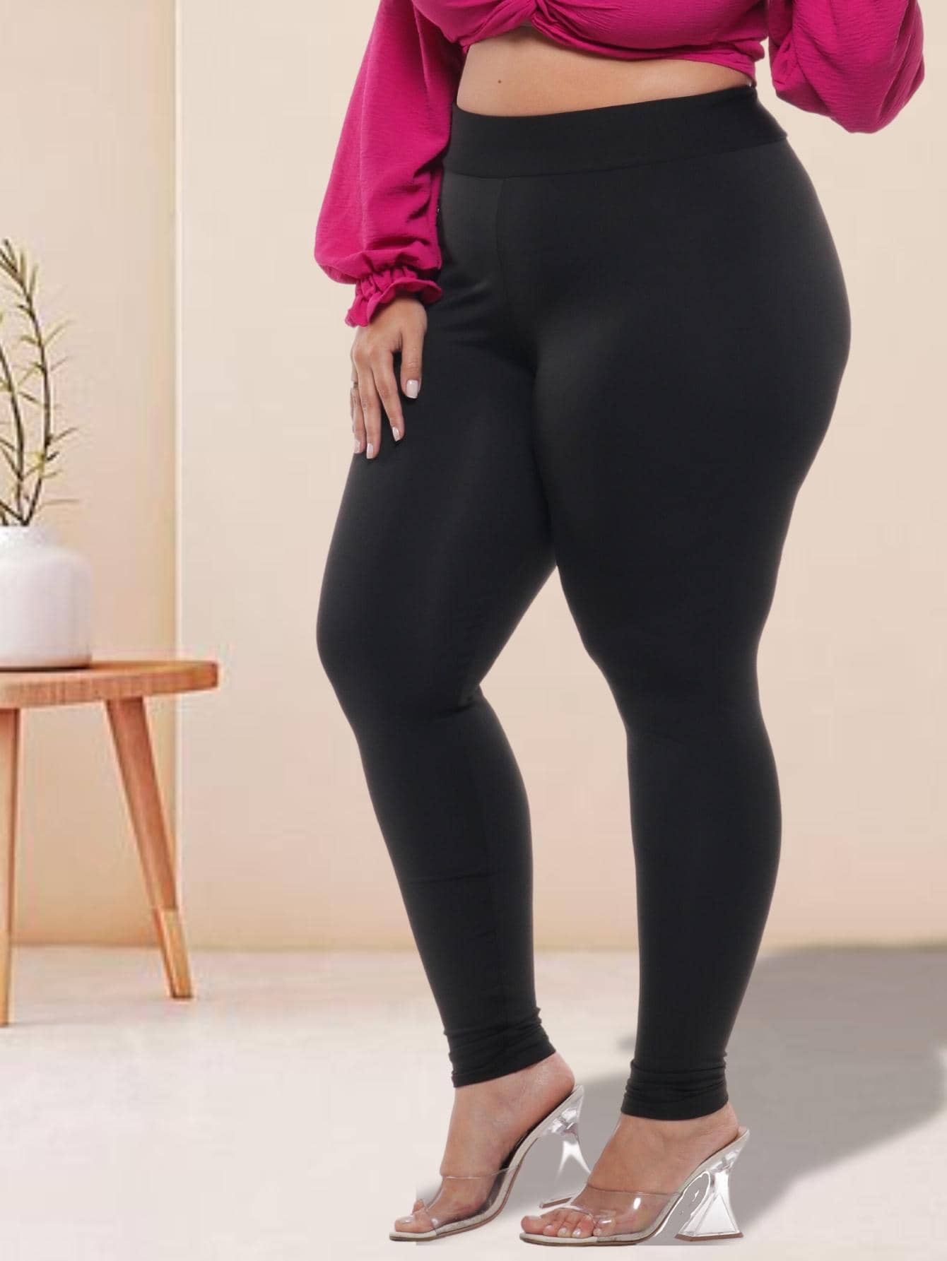 Plus Size Leggings - Negro - Ver 1