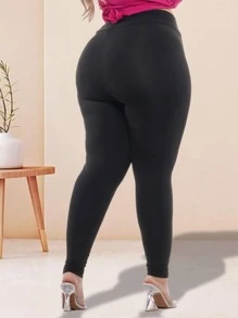 Plus Size Leggings - Negro - Ver 4