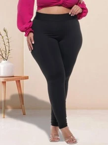Plus Size Leggings - Negro - Ver 6