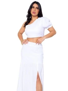 Women Two-piece Outfits - 白色 - 查看 7