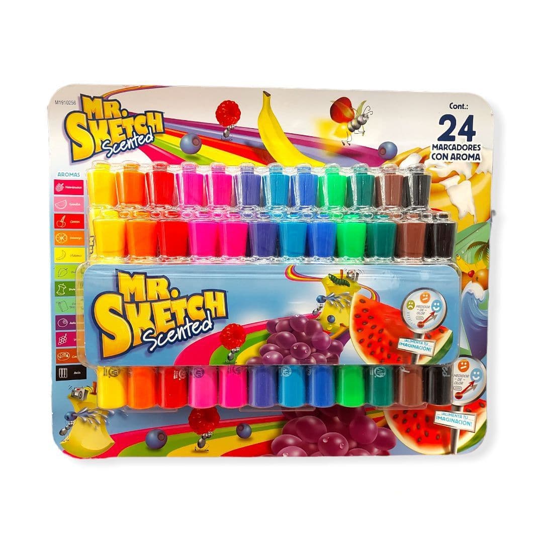 Colored Markers With Fruity Aroma Set 24 Pcs Mr Sketch