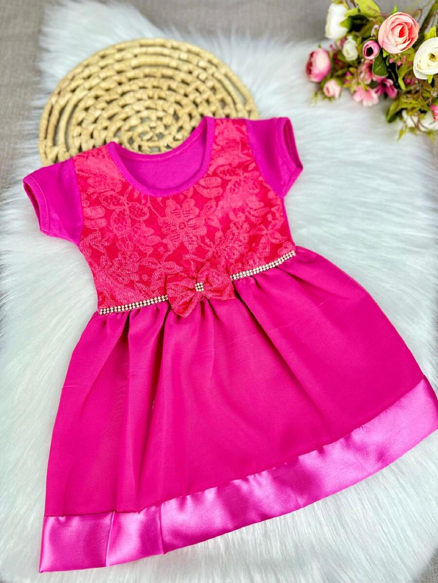 Young Girls Dresses - 玫紅色 - 查看 1