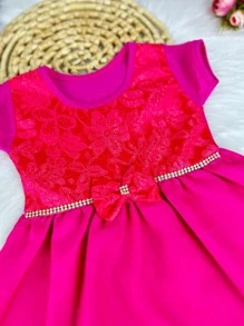 Young Girls Dresses - 玫紅色 - 查看 2