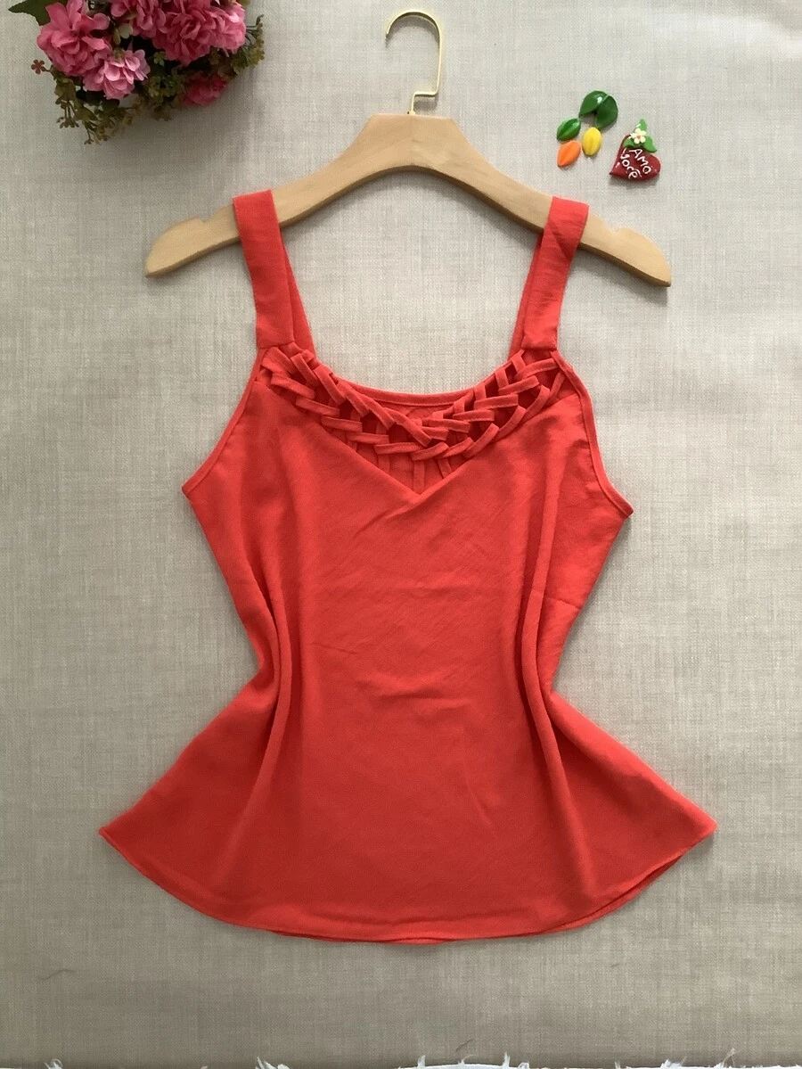 Women Tank Tops & Camis - 橘色 - 查看 1