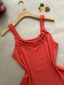 Women Tank Tops & Camis - 橘色 - 查看 2