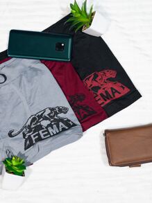 Set Of 6 Boxers For Men, ONE SIZE, "PANTERA/FEMA" Print, Ultra Comfort, - Multicolor - View 2