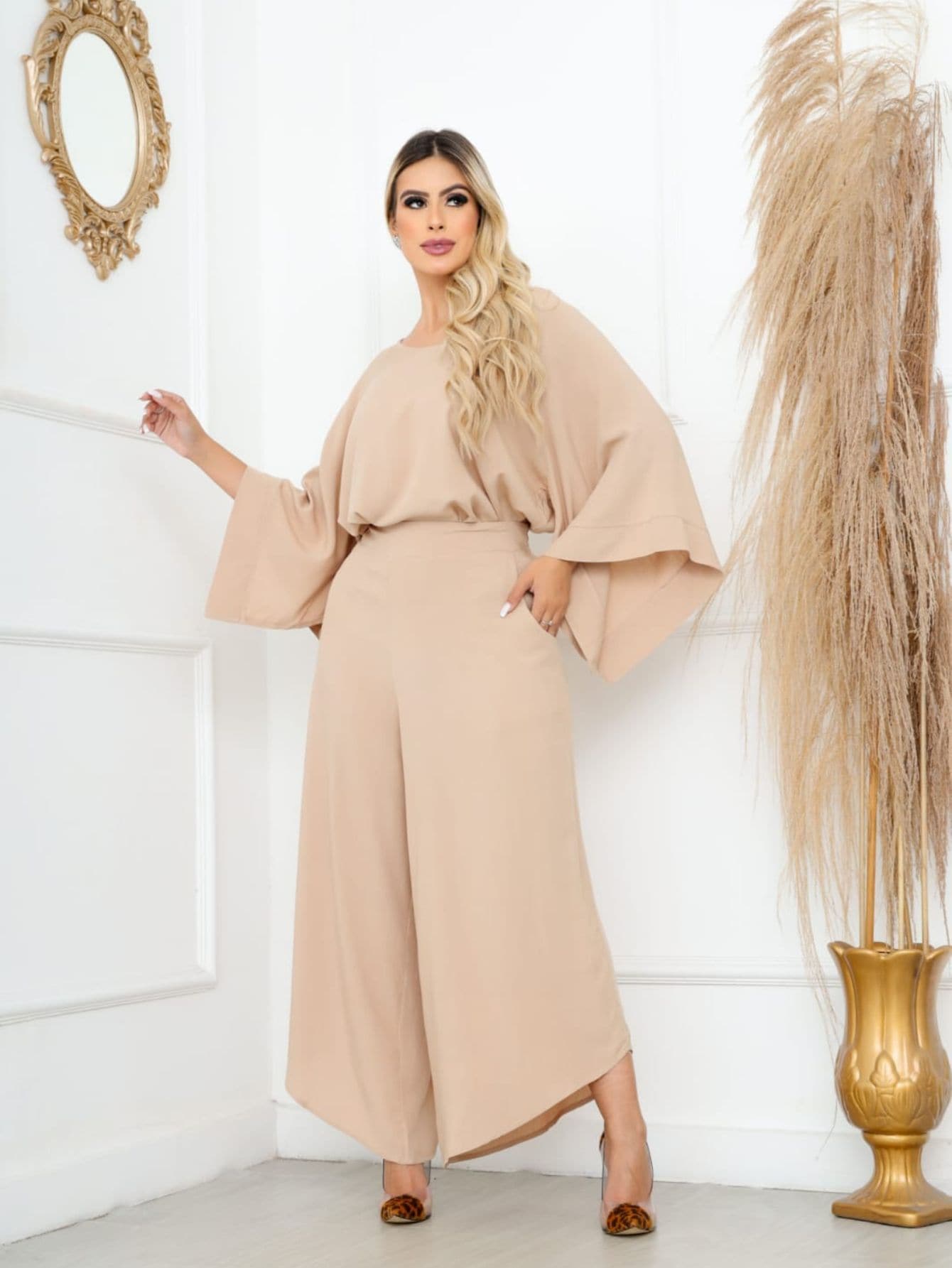 Women Two-piece Outfits - Màu be - Xem 1