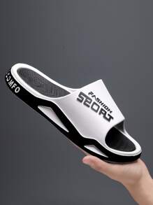 Men's Outdoor Slide Sandals For Summer, Anti-Slip Indoor/Outdoor Comfort Slippers, Suitable For Walking, Beach - White - View 4