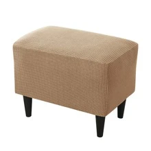 1 chiếc bọc ghế đôn bằng vải nhung màu trơn, co giãn, chống bụi và có thể giặt được, thích hợp cho phòng khách, phòng ngủ, nhà bếp, hiên nhà, sân vườn, sử dụng đa năng, bán lẻ từng chiếc, không bán theo bộ. - Xem 5