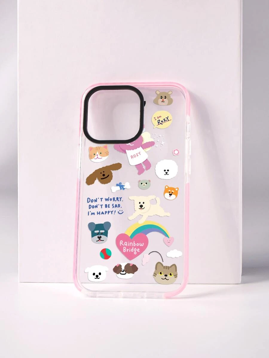 Cartoon Graphic Clear Phone Case
