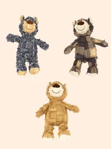 1pc Multicolor Bear Shaped Pet Plush Toy For Dogs, Random Color - Multicolor - View 7