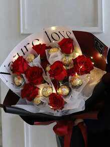 20pcs Chocolate Candy Wrappers Without Lid For Flower Bouquets, Gift Box For Birthday Party And Packaging Supplies - White - View 8