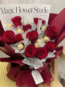 20pcs Chocolate Candy Wrappers Without Lid For Flower Bouquets, Gift Box For Birthday Party And Packaging Supplies - White - View 7