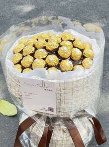 20pcs Chocolate Candy Wrappers Without Lid For Flower Bouquets, Gift Box For Birthday Party And Packaging Supplies - White - View 1