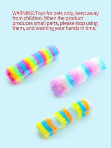 1入組多色貓薄荷和沙沙紙和毛絨玩具貓長枕頭，顏色隨機 - 彩色 - 查看 7