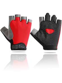 騎行手套 - 紅色 - 查看 1