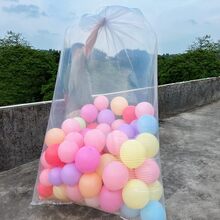 Large Balloon Bag for Transport 98.4 x 59.1 Inches Clear Balloon Drop Bag Plastic Bag for Balloons Big Balloon Carrying Bag Giant Storage Bag for Birthday Celebration Eve Party Supplies - Clear - View 5