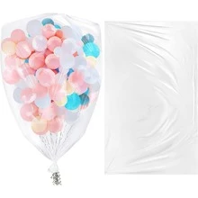 Large Balloon Bag for Transport 98.4 x 59.1 Inches Clear Balloon Drop Bag Plastic Bag for Balloons Big Balloon Carrying Bag Giant Storage Bag for Birthday Celebration Eve Party Supplies - Clear - View 4