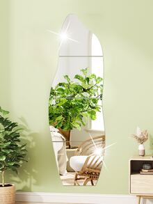 Bộ 4 miếng dán tường hình gương đặc biệt bằng bạc kết hợp trang trí Giáng sinh, phiên bản dày 2mm, kích thước kết hợp ≈120,5cm*40cm/47,44*15,74in, miếng dán tường gương acrylic, thích hợp cho phòng khách, phòng ngủ, nhà bếp và phòng tắm, trang trí tường, trang trí phòng, gương treo tường, gương cho phòng, trang trí nhà, trang trí phòng tắm, trang trí phòng khách, trang trí nhà, quà tặng năm mới - Bạc - Xem 4