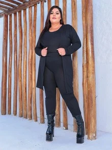 Women Two-piece Outfits - màu đen - Xem 1