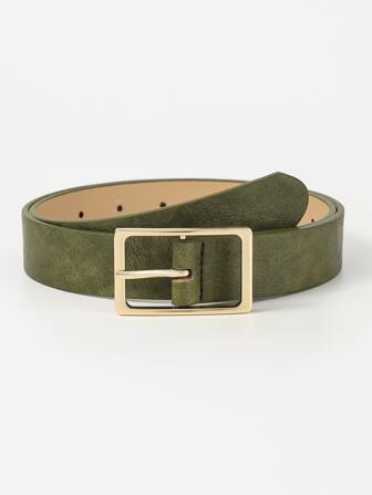 1 st Dam Flerfärgat Rektangulärt Spänne Pu-Bälte För Casual Vardagskläder Sommar, Skola Höst, Höst, Halloween