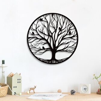 1pc Metal Wall Art With Tree Of Life Design, As Home Decor For Living Room, Garden, Bedroom, Office Which Adds A Hint Of Nature And Handicraft To Your Home