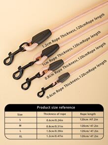 1入組極簡寵物牽引繩 - 粉色 - 查看 5