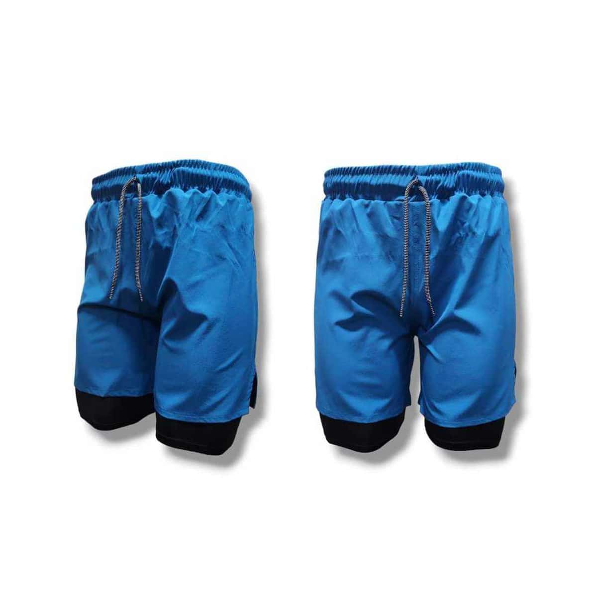 SHORTS WITH LYCRA - 藍色 - 查看 1