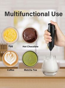Handheld Electric Whisk Mixer For Kitchen Egg, Milk, Coffee Mixing & Whipping - Black - View 2