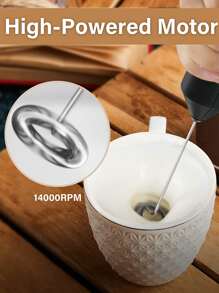 Handheld Electric Whisk Mixer For Kitchen Egg, Milk, Coffee Mixing & Whipping - Black - View 3