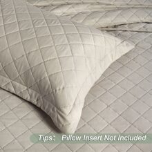 2/3 cái Màu hồng Màu thuần Bộ khăn trải giường ( 1 Ga trải giường + 1/2 Vỏ gối Che phủ Bộ Không có chất độn ) - Màu be - Xem 4