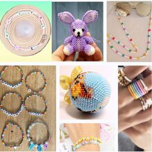 1000pcs 2/3/4mm Glass Seed Beads Jewelry Making Kit, Macaron Small Beads Pony Beads for Bracelets Necklace Ring Making