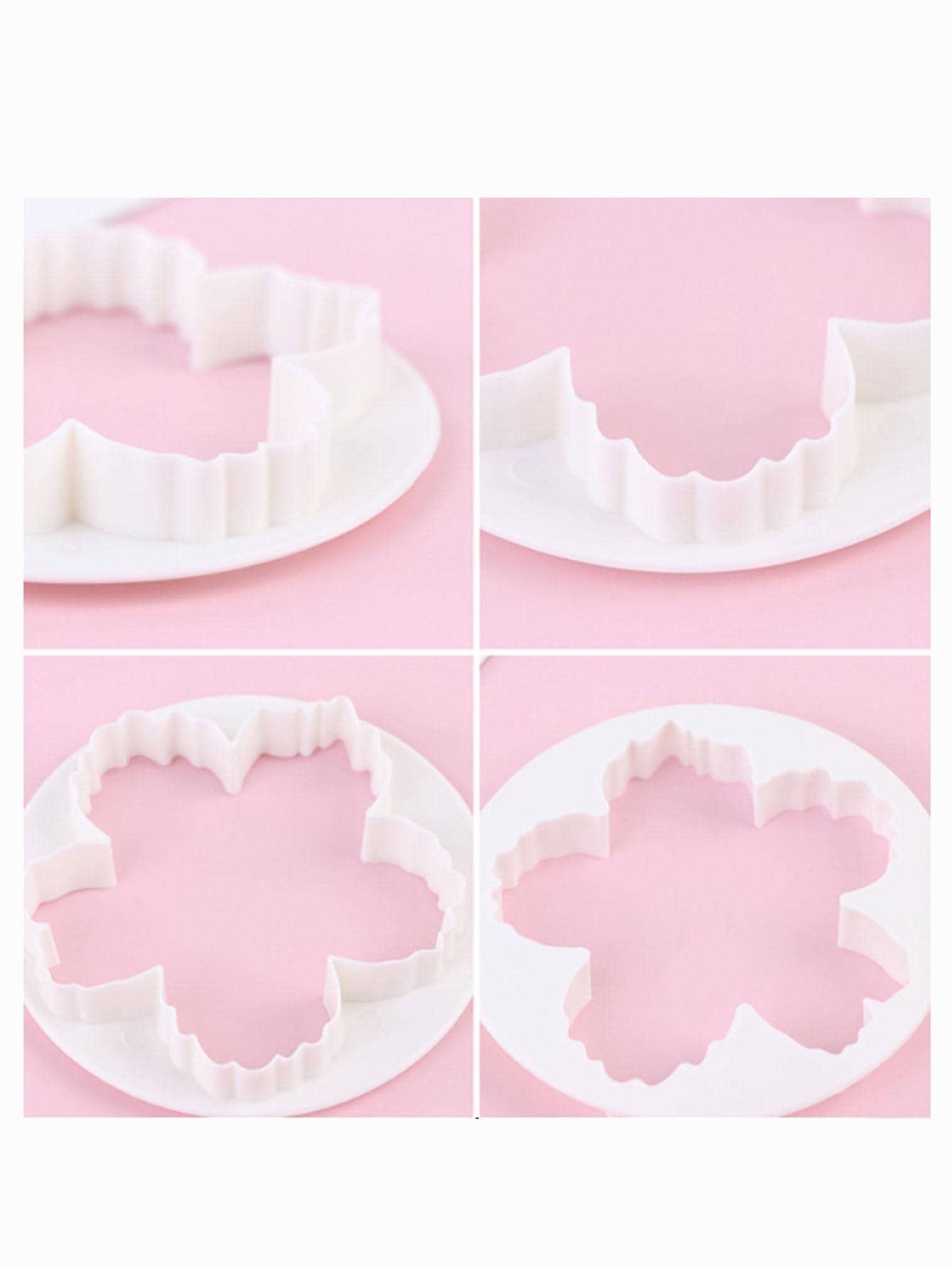 4Pcs/Set Peony Flower Petal Shape Cutter Fondant Cake Sugar Paste Icing