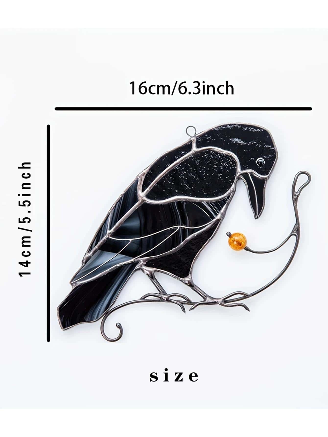 1入組精美鳥吊墜適用於牆面裝飾,鏡子裝飾用品,後背包配件,或者派對使用 - 彩色 - 查看 1