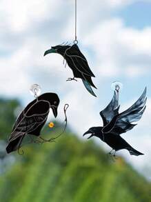 1入組精美鳥吊墜適用於牆面裝飾,鏡子裝飾用品,後背包配件,或者派對使用 - 彩色 - 查看 2