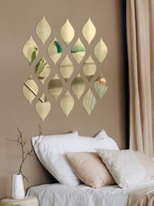 10 piezas acrílico Espejo Decoración de pared - Dorado - Ver 3
