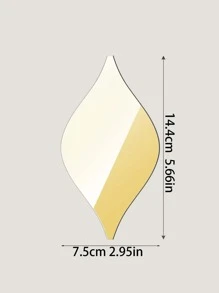 10 piezas acrílico Espejo Decoración de pared - Dorado - Ver 4