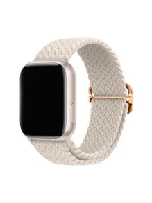 Woven Watchband Compatible With Apple Watch - Beige - View 1