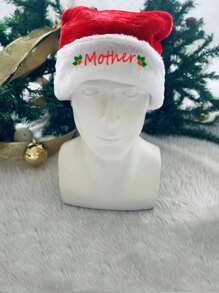 1頂絨毛聖誕帽,短毛,高端家庭聖誕裝飾用品