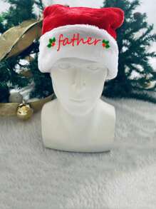 1頂絨毛聖誕帽,短毛,高端家庭聖誕裝飾用品